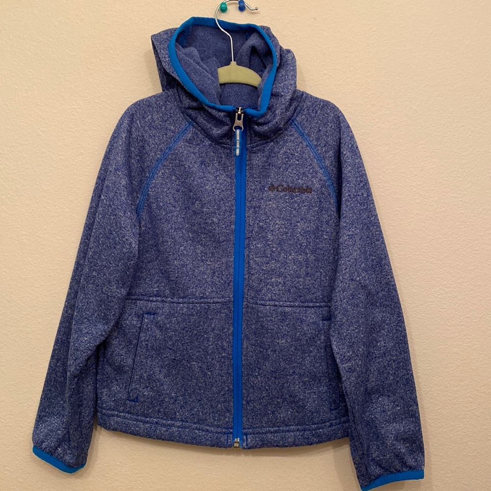 Columbia hooded zip front blue jacket, XXS (4/5)